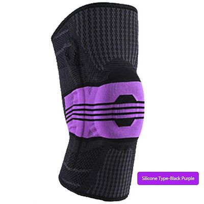 1Pcs silikone knæ pad skridsikker åndbar basketball vægtløftning foråret knæ støtte unisex professionel sport wrap 02 Xl