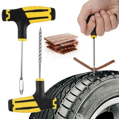 Bil Tire Reparation Tools Kit med gummistrimler Tubeless Dæk punktering Studding Plug Sæt til Lastbil Motorcykel