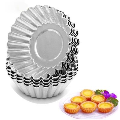 50stk Genanvendelig Cupcake Æg Tærte Form Cookie Pudding Form Nonstick