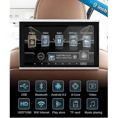 9 tommer nakkestøtte display android auto nakkestøtte mp5 skærme 1080p video tablet multimedie wifi / blueto