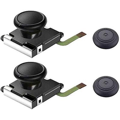 2 kpl analoginen peukalosauvan joystick NS 3D:n vaihtoon vasen ja oikea ohjain analoginen keinutankosauva korkilla