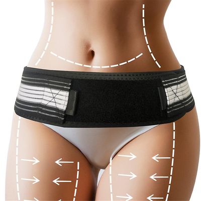 Sacroiliac SI Joint Hip Belt Justerbar Sport Midje Støtte Belte Nedre Svart 140CM