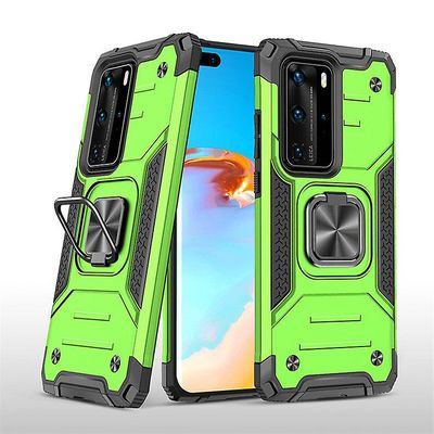 Stødsikker rustning sag for Huawei mate 40 med kickstand all inclusive dække grøn rpc1141
