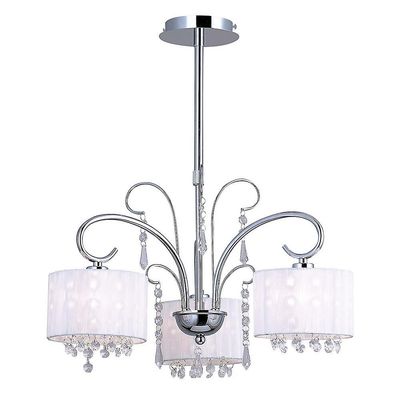 Italux Lighting Hængende vedhæng Fast Chrome 3 Lys med Crystal Shade, E14