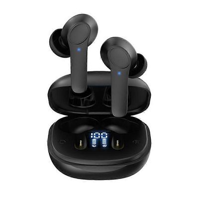 Monikielinen kääntäjä nappikuulokkeet langaton bluetooth-kääntäjä kuuloke 144 kieltä, Bluetooth 5.3, pitkä akunkesto musta