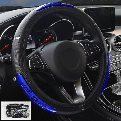 Bil rat dækker 100% helt nye reflekterende faux læder elastisk Kina Dragon Design Auto rat protector azul