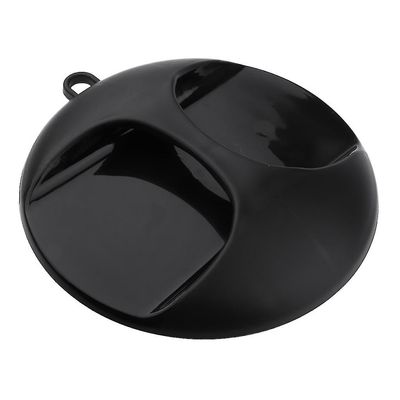 Stor professionel frisørsalon håndholdt salon rund spejl 10" diameter sort