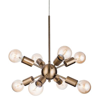 Firstlight Lighting Alfa 8 Let multiarm loft vedhæng Antik messing, E27