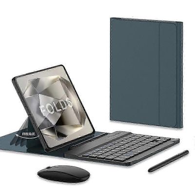 2025 Uutta Samsung Galaxy Z Fold 6 -näppäimistölle ja -hiirelle, päivitä kannettava magneettinen Bluetooth-näppäimistö nahkakotelolla ja kapasitiiv...