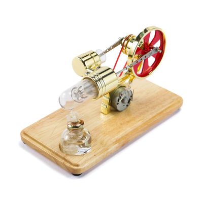 Matalan lämpötilan Stirling-moottorin generaattoripöytämallit Koulutuslelumalli Stirling-moottorin höyrylämpökoulutusmalli kultaa