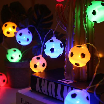 Juhla World Cup Keiju LED-mallinnusvalot Halloween jalkapallo String Light
