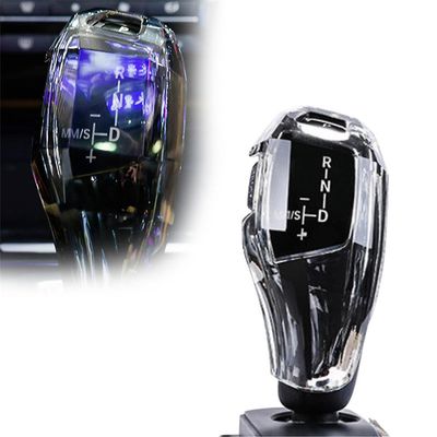 Bil Gear Shift Head Crystal Cover Modifikasjon Deler Shift Knotten dekorative deksel Passer for Bmw F10 F20 F21 F22 F30 gjennomsiktig sølv Stil F