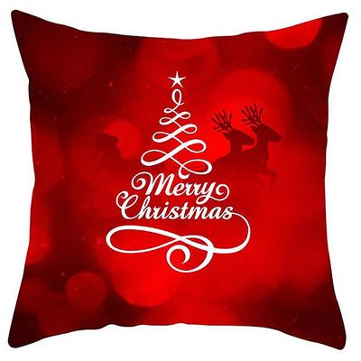 Varychmoo Glædelig jul Røde puder Cover Xmas Pudebetræk Home Decors En glædelig jul