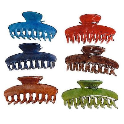 Zhuopai Kvinders Akryl Frosted Grab Clip Hår Klip Kombination Sæt set4