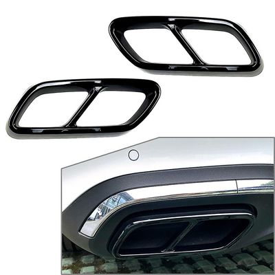 Bolongking W206 bil bak eksos lyddemper deksel trim for Mercedes Benz C-klasse W206 ABS tilbehør Glanset svart