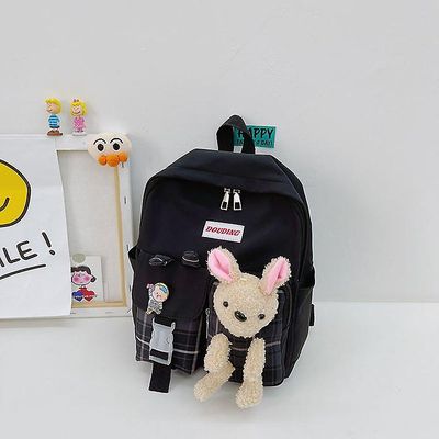 Ny børnehave drenge og piger Baby Cute Cartoon Tasker Børnehave Fashionable Rygsække sort