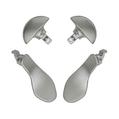 4kpl metallinen takanäppäin PS5- Edge Elite -kahvan peliohjaimen peliohjaimen takanäppäimelle Hopea