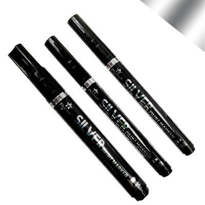 3PCS Sølv Kunst Flydende Spejl Chrome DIY fremhæve markør pen