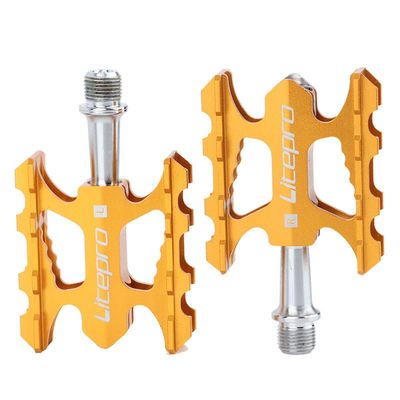 Mikasa Cykelpedal Ultra Light Du Bearing K3 Pedal Universal Gevindport er holdbar Guld