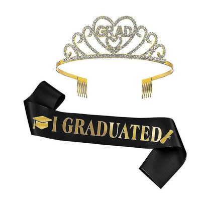 Zhuopai Graduering Tiaras Piger Prinsesse Crown 2022 Graduation Party Supplies Set 3