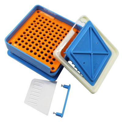 100 hull Capsule Filling Machine Tray Board med Fit DIY 00 Blå