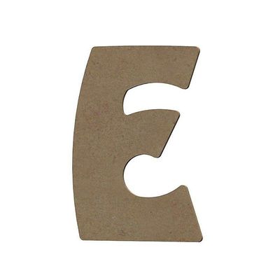 Gomille Store bogstaver E i MDF træ til dekoration - 8 cm Brown 8 x 5 x 0,5 cm