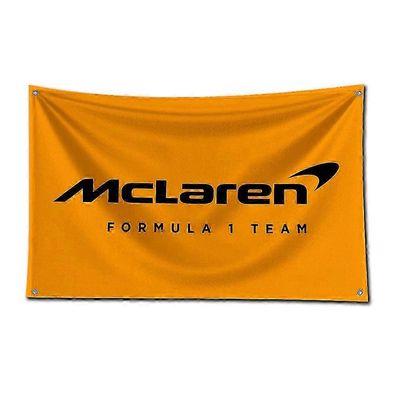 3x5 Ft F1 kilpalippu polyesteri digitaalinen tulostusbanneri autotallin seinätaiteelle ulkona koristelu messinkiläpivienneillä M-mcLarens kuten kuv...