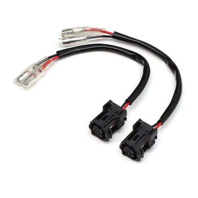 2 stk Motorsykkel 2-leder blinklys Indikator Ledningsnett Kontakter Pluggadaptere Kontakt Ledningsnett For Yamaha MT10