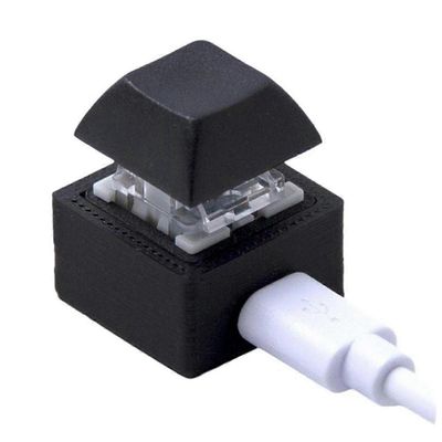 Mini näppäimistö makronäppäimistö RGB DIY Muokkaa pikanäppäin Pelaaminen Mekaaninen ohjelmoitava näppäimistö Punainen kytkin 1Näppäimet Musta
