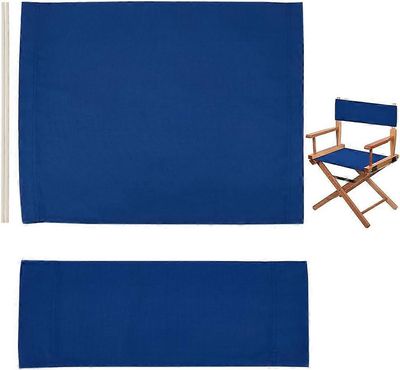 1 setti korvaava istuinpäällinen ohjaajille Tuoli Marine Blue Directors, tuoli kangaskansi, kangas istuin ja selkänojasarja puukepillä taitettavaan...