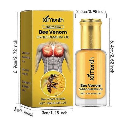 Miehet Thermo Bee-Venom Gynecomastia Kiristysöljy Luonnolliset ainesosat Rintahierontaöljy läsnä miehille 1pc