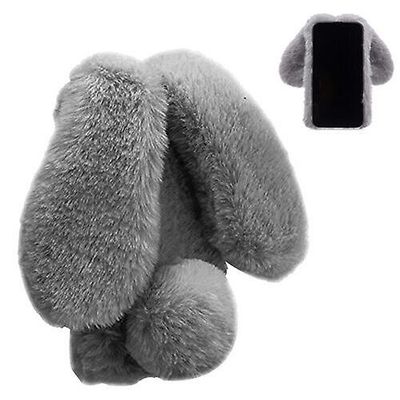Gangxun Sag til Iphone 13 Pro Cute Plys Legetøj Bunny Lodne Sag Kanin Fur Sag Blød Silikone Shockproof Cover med Glitter Crystal Diamond Girls Gave...