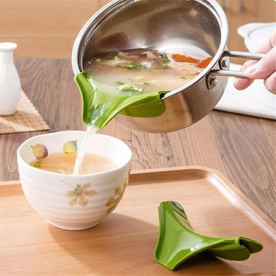Kreativ anti-spild silikone slip på Hæld suppe tud tragt til gryder pander og skåle og krukker køkken gadget værktøj