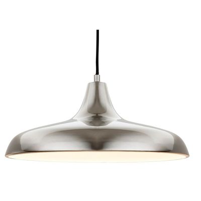 Firstlight Lighting Curtis 1 Light Dome Loft Vedhæng børstet stål, E27