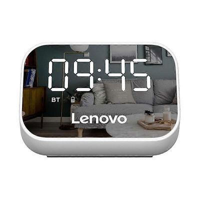 Lenovo TS13 langaton kannettava subwoofer stereo bluetooth-kaiutin älykäs herätyskello (valkoinen), mukava