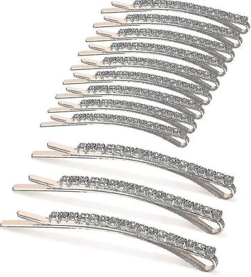 Hårnåler, 12 stykker Rhinestone Bobby Pins, Krystallhårklips, Hårsklier