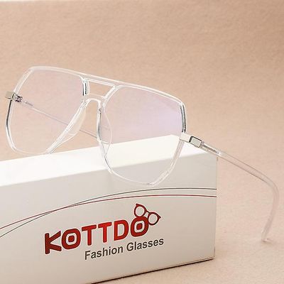 Fashion Overdimensioneret Transparent Computer Anti-blå lysbriller [gennemsigtig]