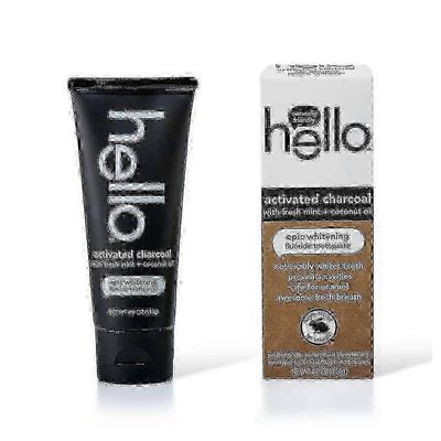 Hello Hei aktiivihiilifluoridivalkaiseva hammastahna, tuore minttu + kookosöljy, 4 oz
