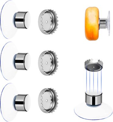 Sett med 3 magnetisk såpefat, rustfritt stål magnetisk såpefat, 4cm