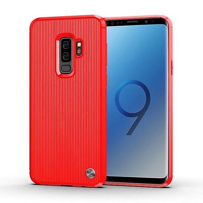 AIR Holdbar stødsikker beskyttelsesskaltaske til Samsung Galaxy S9 Plus - Rød