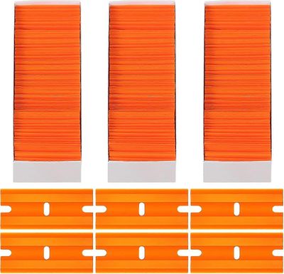 300 kpl Muoviset partakoneet terät Muoviterät terä kaksiteräinen veitsi, muovinen partakoneen terän kaavin kärjellä Ura Reunaterät tarrojen poistam...