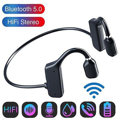 Trådløst Bluetooth-headset Åbn øre Hifi Stereo Bluetooth-hovedtelefoner med mikrofon Lang standby Vandtæt øretelefon til løb, sport, fitness, gy