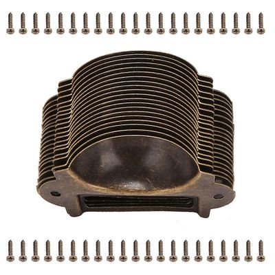 20PCS tiedostonimi kortti tiedostokaappi kahvat tarrapidike antiikki pronssinen laatikko etiketti vetokaappi fra Pronssi