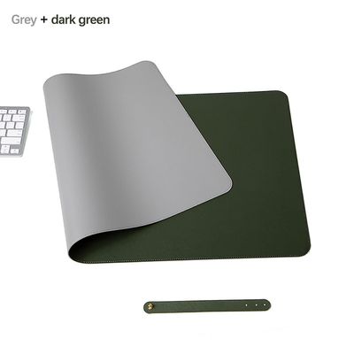 Baodan Pure Color Leather Mouse Pad Stor skrivebord Pad Hjemmekontor Laptop Leather Mouse Pad Skriveblokk Dobbeltsidig E