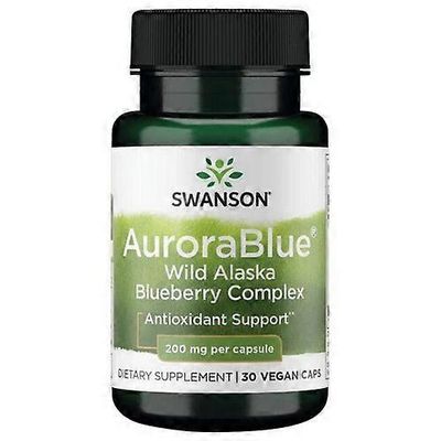 Swanson Vitamins Swanson-vitamiinit AuroraBlue Wild Alaska Blueberry Complex, 200 mg, 30 vegaanista korkkia