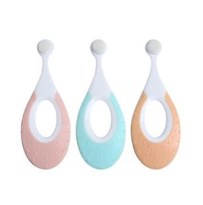 Handuo Baby tandbørste Toddler tandbørste til Baby Gum Care, Tandlæge Anbefalet (3 Pack) gul