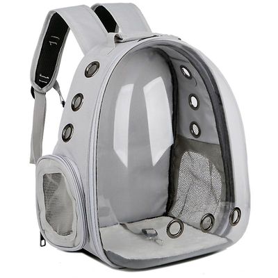 Jying Cat Carrier Tasker Åndbar Pet Carriers Lille Hund Cat Rygsæk Travel Space Kapsel Cage Pet Transport Taske transporterer til katte grå