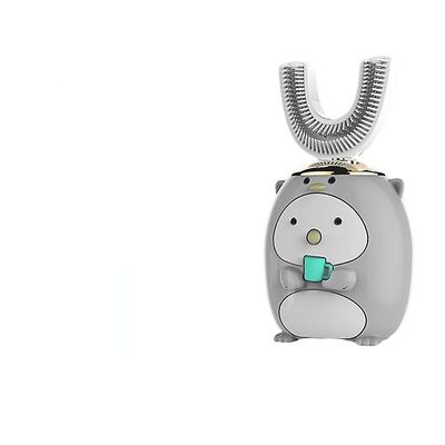Zch 360 grader elektrisk tandbørste Kids Silicium automatisk ultralyd Grøn Penguin