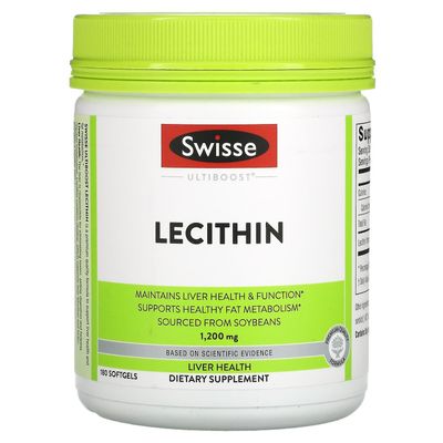 Swisse Sveitsiläinen, ultiboost, lesitiini, 1 200 mg, 180 kapselia