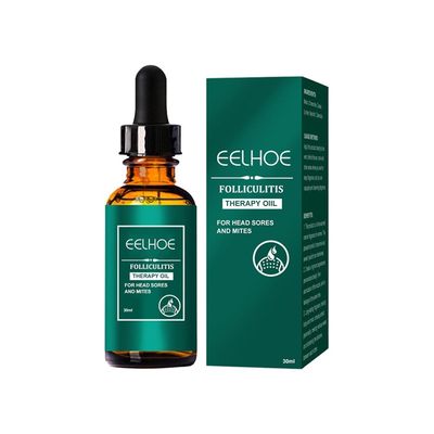 Kuankuanbao Hodebunnsfollikulittolje, naturlig hår og hodebunnsolje, nærende for splittede tupper og tørr hodebunn - 30ml Grønn